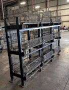 Industrial Shelving Rack   W/Cage Bins