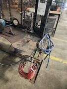 Vacuum Head Cell Development Workstation – Hydraulic Foot-Pedal Vise + Shop Table w/ Fixtures & Bins