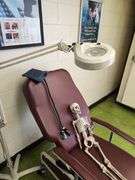 Exam Chair Exam Light and Skippy the Skeleton