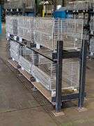 Industrial Shelving Rack   W/Cage Bins