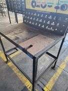 41" long Steel Worktable With Overhead Fan