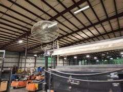 Heavy-Duty Steel Work Table  Overhead Light & Fan – 74" x 45" x 108" Tall