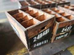 Bid is X 12 Wooden Crates 

19” X 14” X 9” 

19” X 14” X 7”