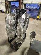 Bid x 25 – Black Stackable Office / Conference Chairs with Rolling Rack