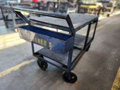 56” X 24” X 31” 2-Tier Rolling Cart