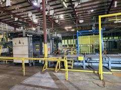 ALVEY 800 PALLETIZING SYSTEM w/ ROBOTIC PALLETIZER & CONVEYORS – (5 STATION LINE)