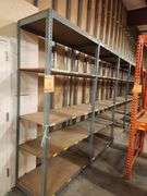 Metal Frame Shelving Strip – 9 Bay Run – 48"W x 24"D x 96"H – Buyer Responsible for Removal
