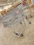 Bid x 7 Chrome Metal Shopping Carts From Libbey Shreveport Outlet Shopping Store