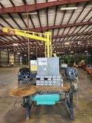BADASS WELDING WORKSTATION SETUP – ROTARY TABLE, TOOL STORAGE, BUILT-IN AIR TANK + ½ TON JIB CRANE!