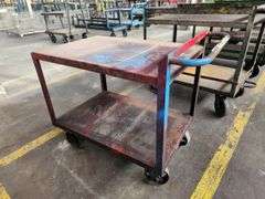 38” X 24” X 36” Metal 2-Tier Rolling Carts