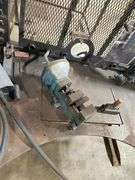 Vacuum Head Cell Development Workstation – Hydraulic Foot-Pedal Vise + Shop Table w/ Fixtures & Bins