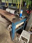 8' Steel WorkTable w Overhead Light