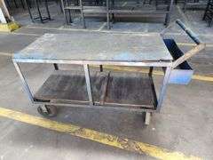 56” X 24” X 31” 2-Tier Rolling Cart