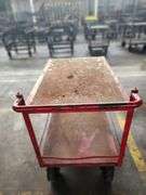 40” X 27” X 39”  Metal 2-Tier Rolling Carts