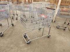 Bid x 10 Chrome Metal Shopping Carts From Libbey Shreveport Outlet Shopping Store
