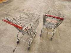 Bid x 2 Chrome Metal Shopping Carts From Libbey Shreveport Outlet Shopping Store