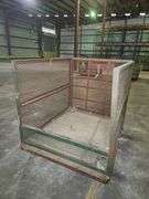 Heavy-Duty Industrial Steel Mesh Parts Cage – 52”W x 64”D x 54.5”H – Open Front – Stackable