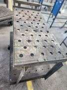 Original Libbey Factory Industrial Steel Cart