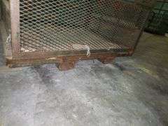 Heavy-Duty Industrial Steel Mesh Parts Cage – 52”W x 64”D x 54.5”H – Open Front – Stackable