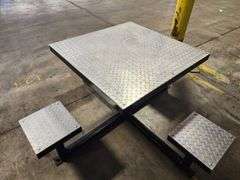 Aluminum Diamond Plate Picnic Table