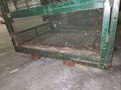 Heavy-Duty Industrial Steel Mesh Parts Cage – 52”W x 64”D x 54.5”H – Open Front – Stackable