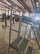 Heavy-Duty Warehouse Rolling Safety Ladder – 3-Step – 40" Top Step Height – 450 lb Capacity