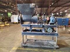 Industrial Auger Mixer with Hopper – Mobile Unit on Casters