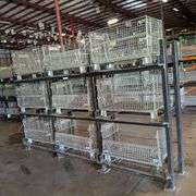 Industrial Shelving Rack   W/Cage Bins