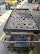 Original Libbey Factory Industrial Steel Cart