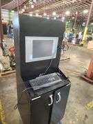Industrial Shop Workstation Cabinet w/ HP Computer & Siemens Simatic Touch Panel