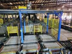 ALVEY 800 PALLETIZING SYSTEM w/ ROBOTIC PALLETIZER & CONVEYORS – (5 STATION LINE)