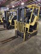 HYSTER 4,500 lb Electric Forklift – Model E45XM2-27 – 189" Lift Height – NO BATTERY