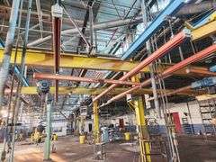 DEMAG Hanging Gantry Rail System w/ 550 lb Electric Hoist – 3 Beam Track Assembly Only
