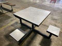 Aluminum Diamond Plate Picnic Table