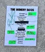 Richie Kotzen Signed Guitar Tech Setlist – Winery Dogs Final Tour (Stage-Used)