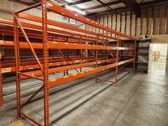 Bid x 2 – Pallet Rack Sections – 8' x 43" Uprights w/ 12' Crossbeams – Buyer Responsible for Removal