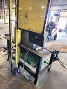 BADASS WELDING WORKSTATION SETUP – ROTARY TABLE, TOOL STORAGE, BUILT-IN AIR TANK + ½ TON JIB CRANE!
