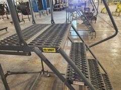 Heavy-Duty Warehouse Rolling Safety Ladder – 3-Step – 40" Top Step Height – 450 lb Capacity