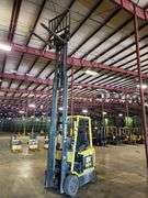 HYSTER 4,500 lb Electric Forklift w/ Charger – Model E45XM2-27  – 189" Lift Height w/ INTERMEC T2455 Terminal