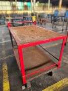 40” X 27” X 39”  Metal 2-Tier Rolling Carts