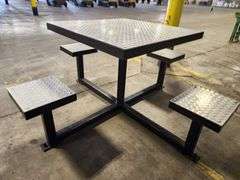 Aluminum Diamond Plate Picnic Table