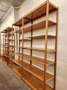 Bid is X 4 Sections Shelving Racks 49”X 18”