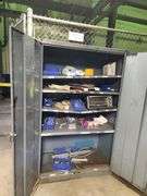 Metal Cabinet w Contents