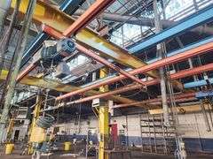 DEMAG Hanging Gantry Rail System w/ 550 lb Electric Hoist – 3 Beam Track Assembly Only