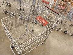Bid x 10 Chrome Metal Shopping Carts From Libbey Shreveport Outlet Shopping Store