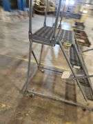 Heavy-Duty Warehouse Rolling Safety Ladder – 3-Step – 40" Top Step Height – 450 lb Capacity