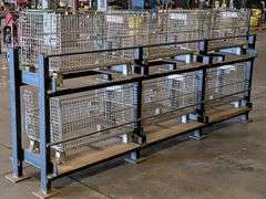 Industrial Shelving Rack   W/Cage Bins