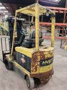 HYSTER 4,100 lb Electric Forklift – Model E50XM – 48 Volt – 240" Lift Height
