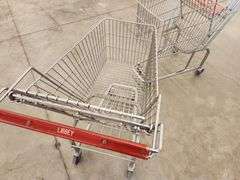 Bid x 2 Chrome Metal Shopping Carts From Libbey Shreveport Outlet Shopping Store