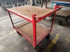 40” X 27” X 39”  Metal 2-Tier Rolling Carts